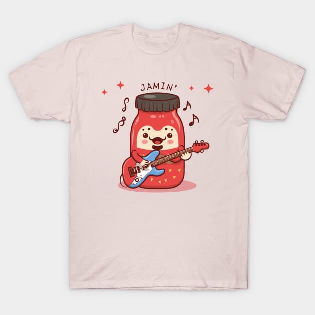 kawaii cute strawberry jammin T-Shirt by YuriArt